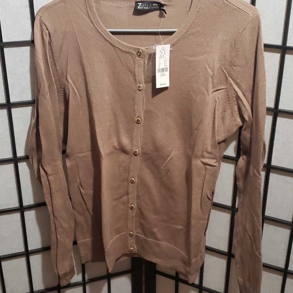 NWT NY&Company Beige Cardigan - Picture 2 of 4